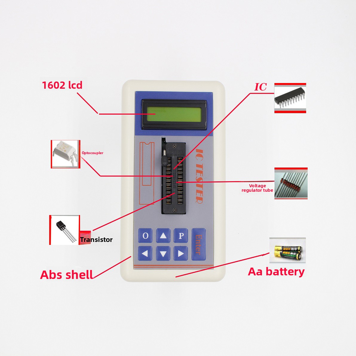 Electronics Repair Shop - Тестер транзисторов TSH‑06F для электронных мастерских,