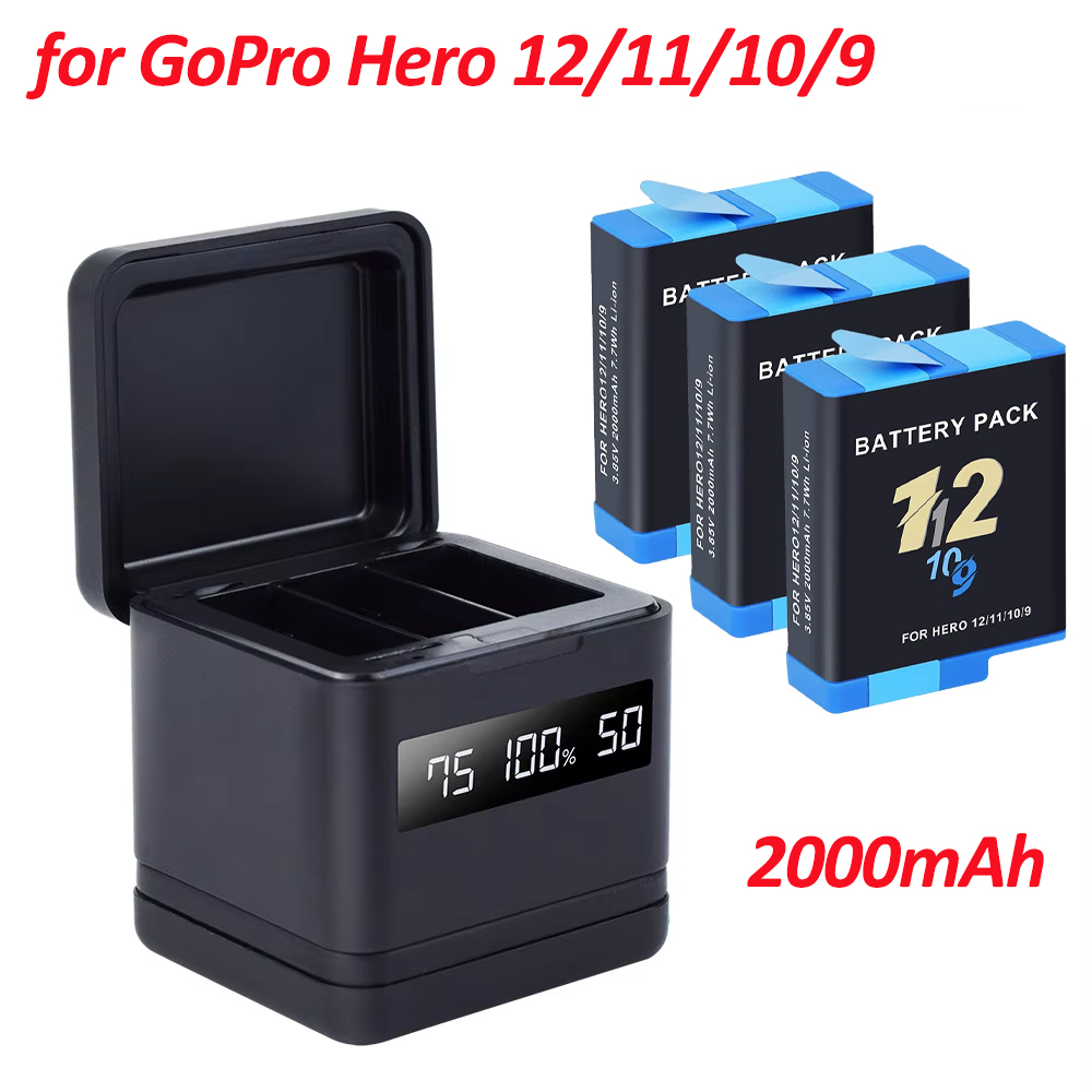 Gopro Action Camera Hero 12 Black - Аккумулятор PALO для камеры GoPro Hero